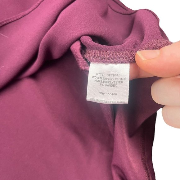 41 Hawthorn Blouse Top V-Neck 3/4 Sleeves Dark Purple Women's Size XXL 2XL - Picture 5 of 13